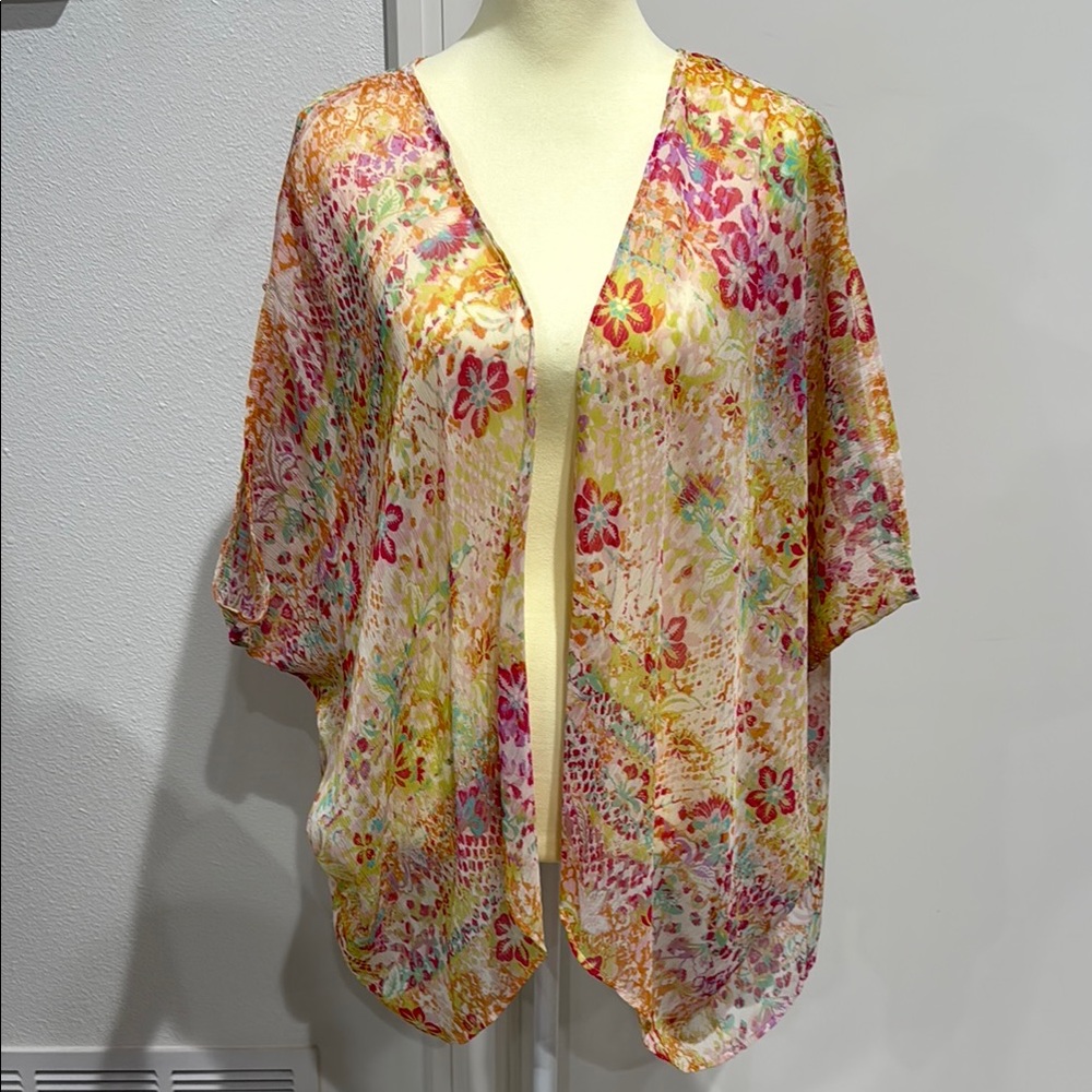 American Rag Multicolor Floral Sheer Kimono - S/M